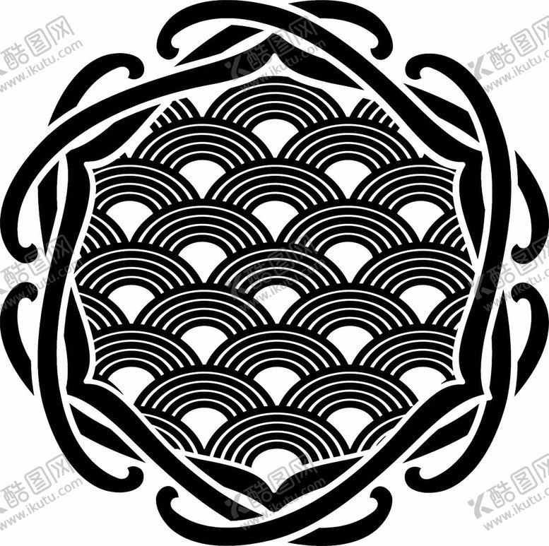 编号：61051110160227067817【酷图网】源文件下载-中式屋顶图案