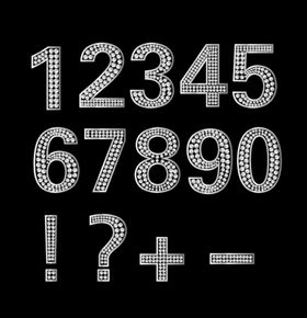 色钻石数字与符号