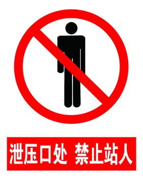 泄压口处禁止站人