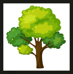 手绘树木绿植素材大