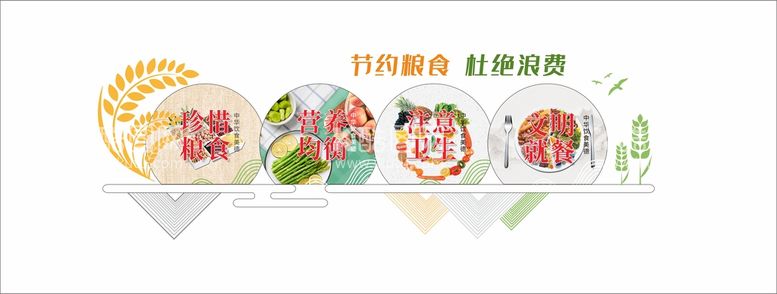 编号：11887401260426201742【酷图网】源文件下载-节约粮食文化墙