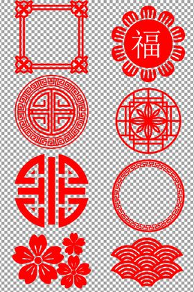 红色传统元素祥纹