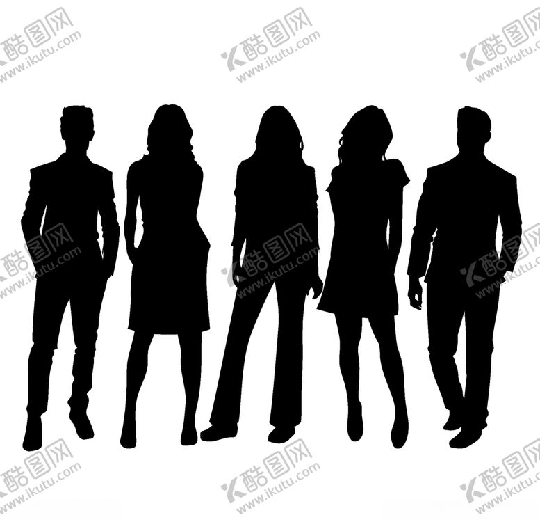 编号：45093710010211013722【酷图网】源文件下载-人物剪影