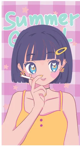可爱卡通女孩