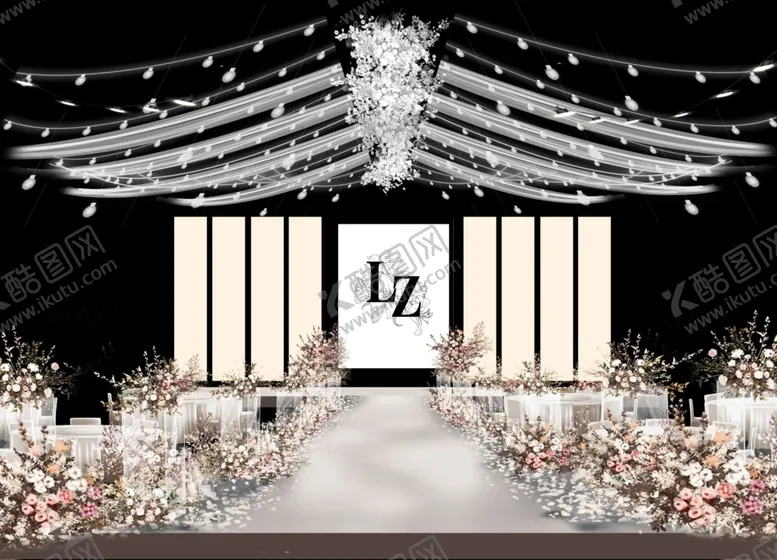 编号：54694704010909452427【酷图网】源文件下载-浪漫婚礼仪式区布置