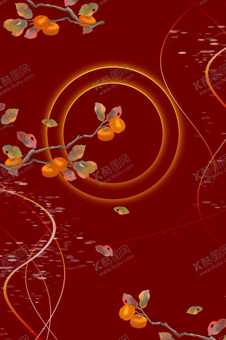 中国风背景意境展板卡通小清新潮