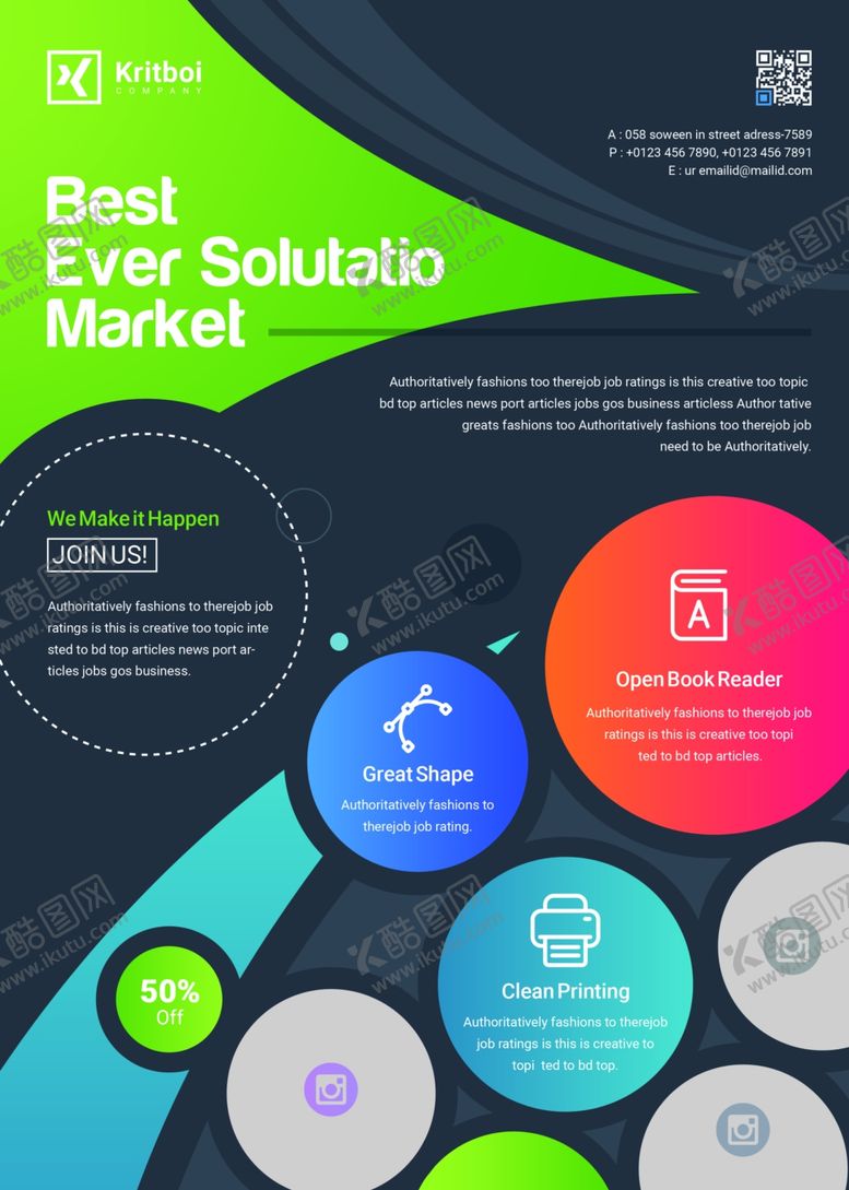 编号：29170909190451222461【酷图网】源文件下载-国外宣传单模板