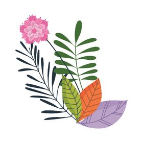 手绘花草矢量