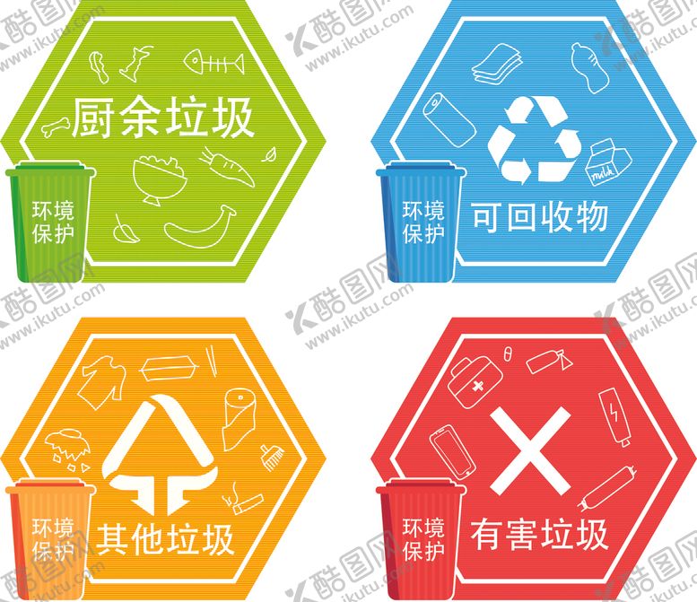 编号：24435509151321504882【酷图网】源文件下载-垃圾分类图标