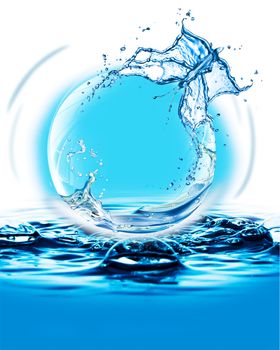 蓝色水纹