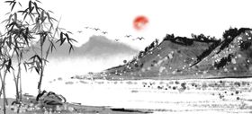 中国风新中式山水画