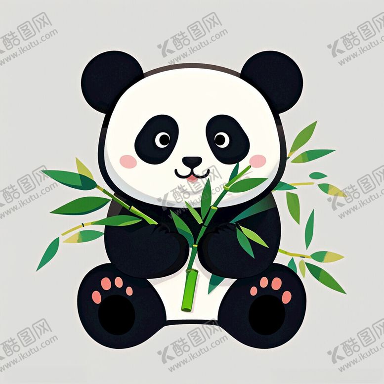 编号：85336802161232086339【酷图网】源文件下载-熊猫吃竹子