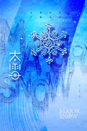 大雪节气宣传海报展板