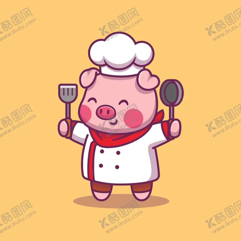 编号：73665601251915382011【酷图网】源文件下载-烹饪的小猪