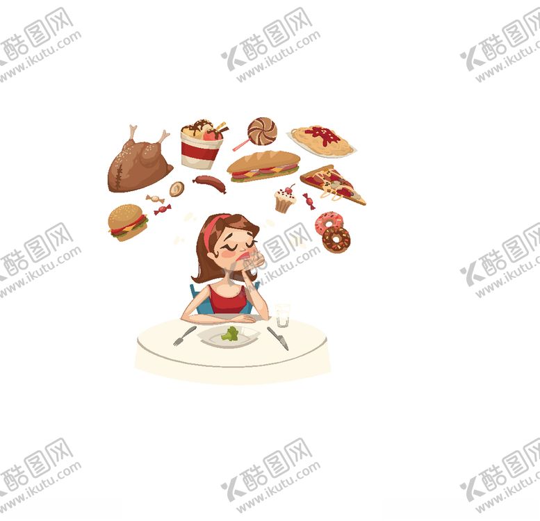 编号：70821807062013528258【酷图网】源文件下载-节食的女孩