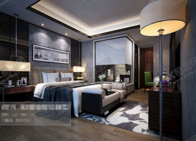 编号：47535110021715432094【酷图网】源文件下载-卧室效果图