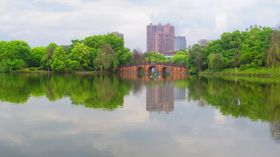 湖边江边风景  风景如画