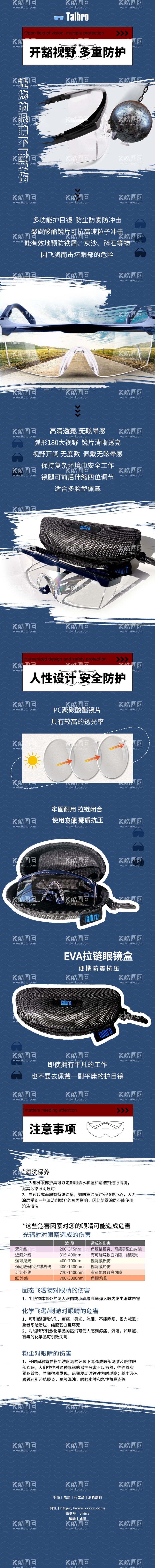 编号：87640901150039278106【酷图网】源文件下载-防护镜详情长图