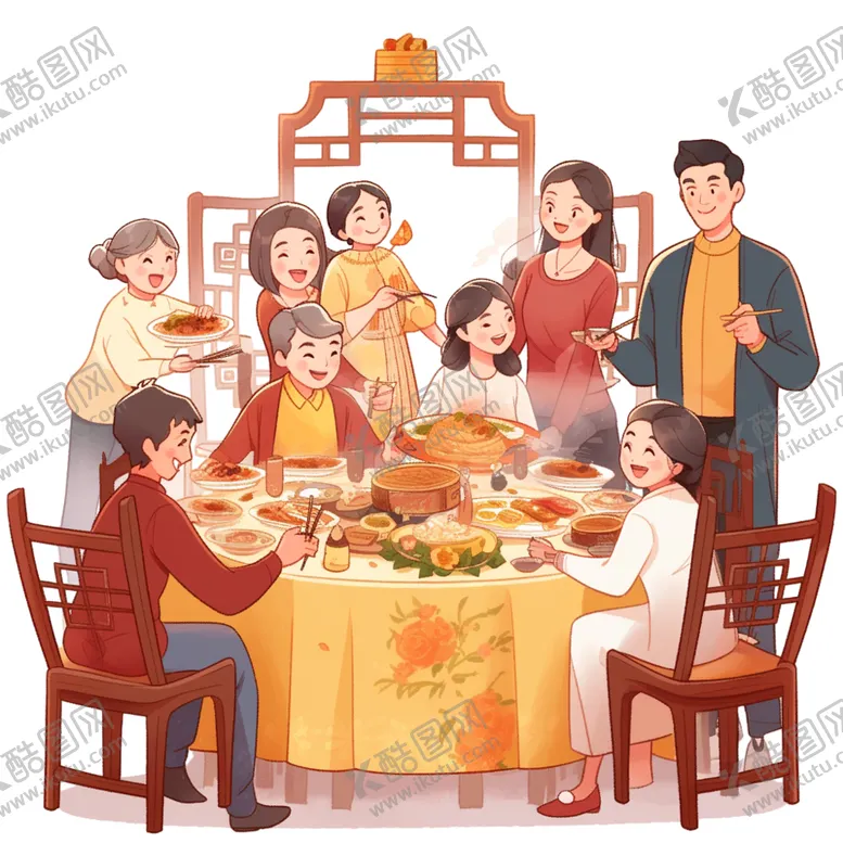 编号：24755201131710276844【酷图网】源文件下载-过年插画