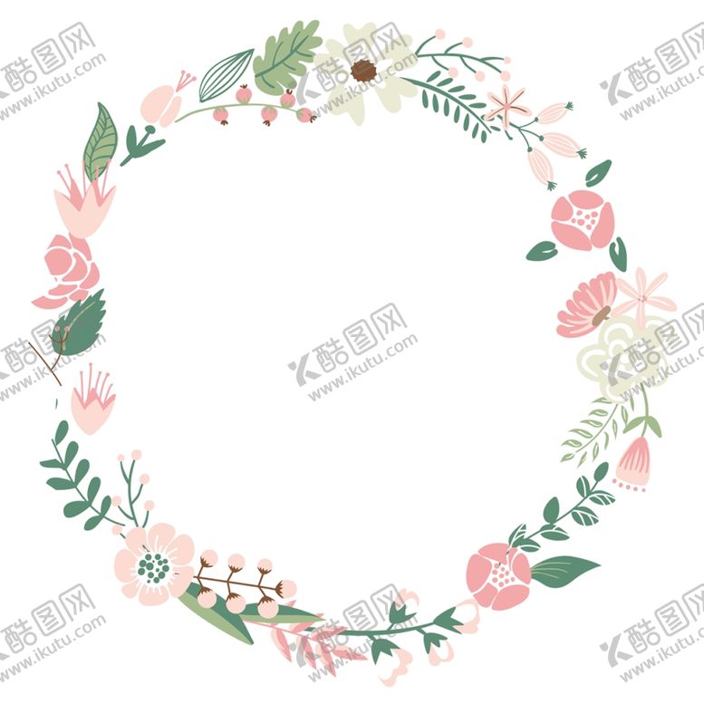 编号：79660707132011564840【酷图网】源文件下载-绿植花环