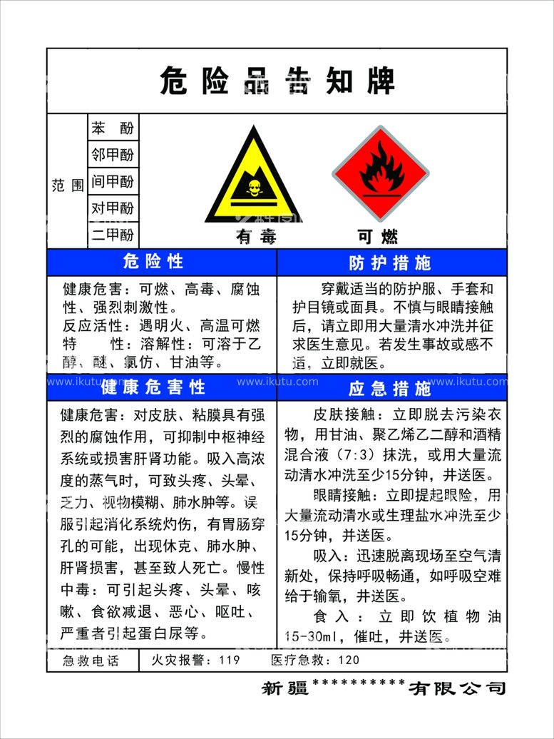 编号：14008702021610417409【酷图网】源文件下载-危险品告知牌