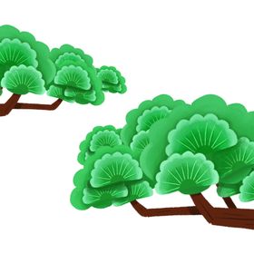 卡通装饰树叶柳树元素