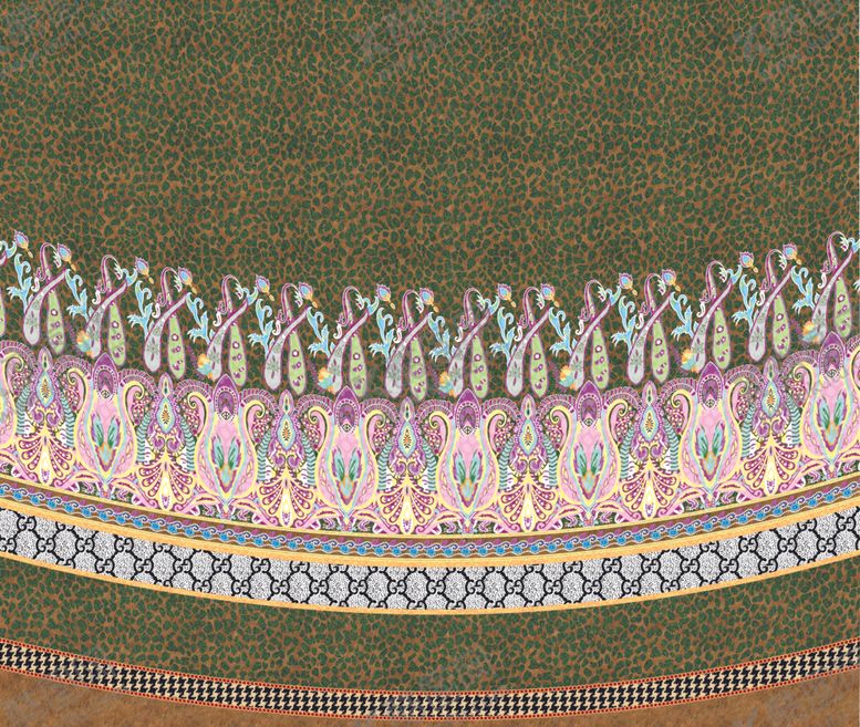 编号：19111509211042234466【酷图网】源文件下载-大牌异域风情腰果裙