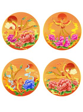 国潮凤凰插画