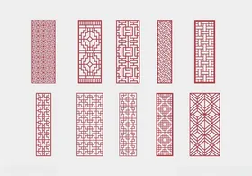 中式镂空雕花隔断