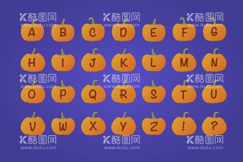 编号：74728812050138097987【酷图网】源文件下载-南瓜字母表