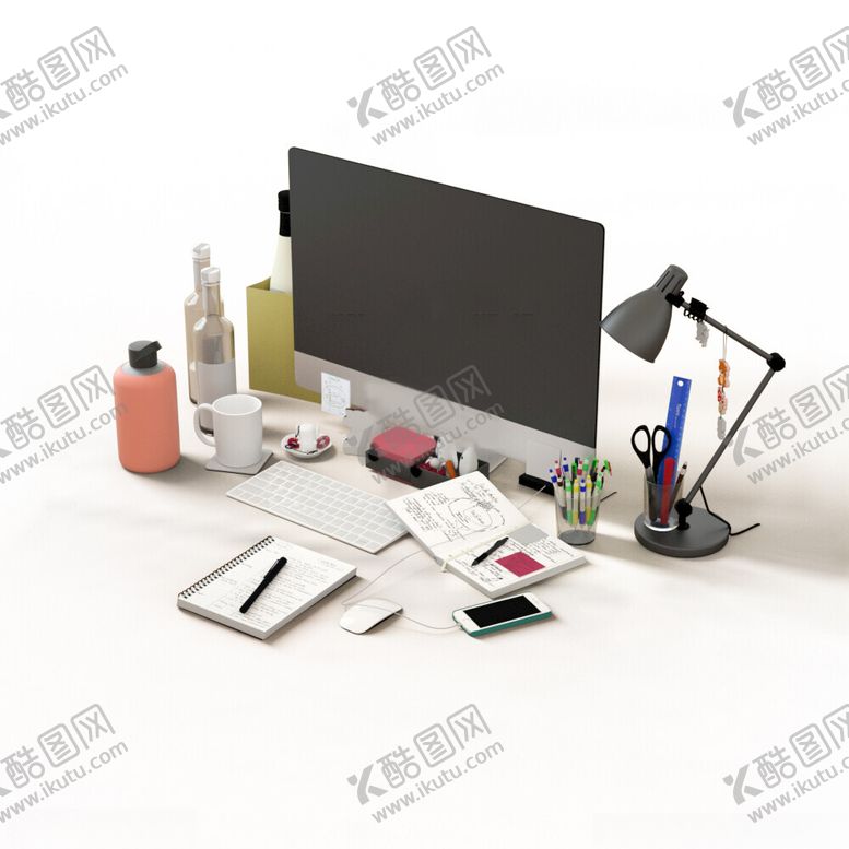 编号：95678202130115558247【酷图网】源文件下载-C4D模型桌面