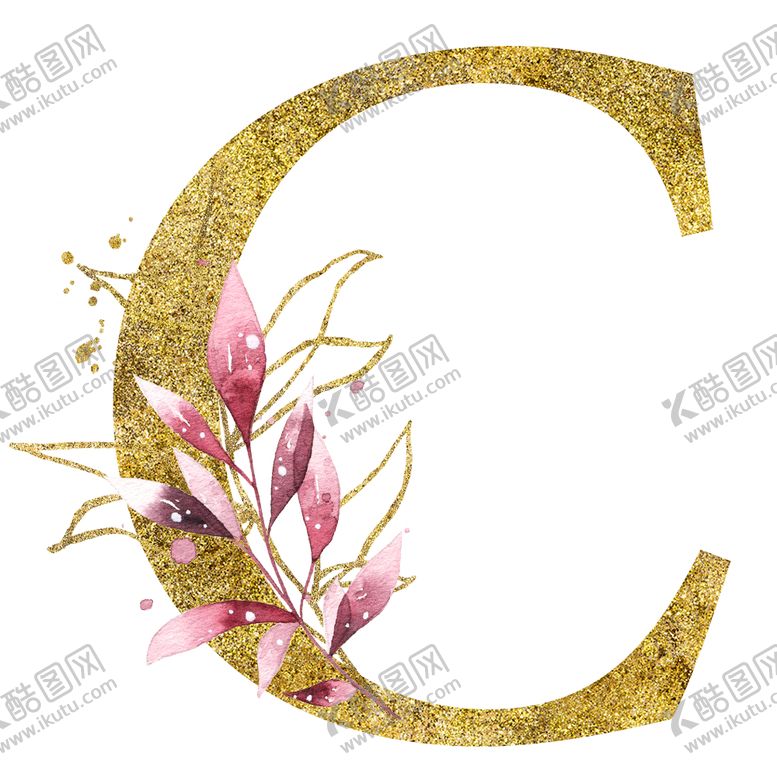 编号：97780907051924075465【酷图网】源文件下载-手绘水彩花卉英文字母logo