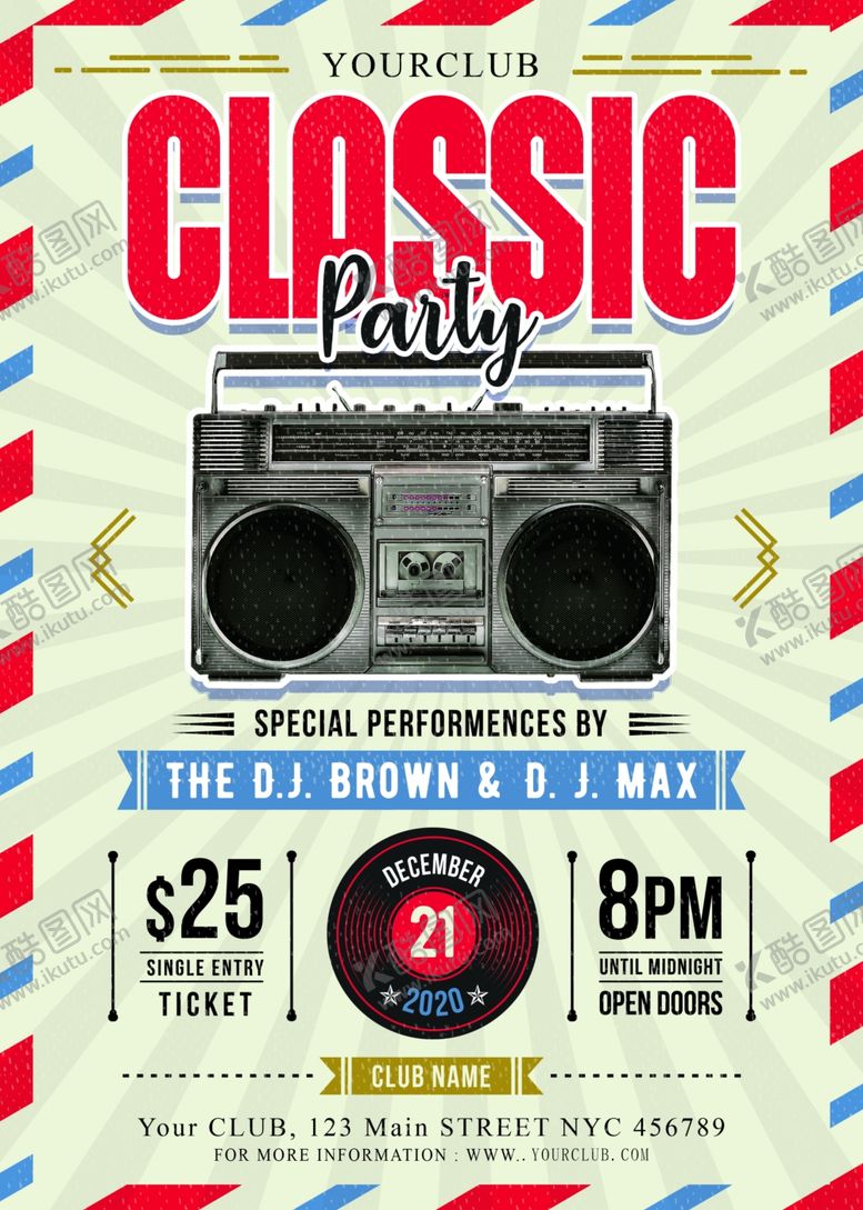 编号：95925710021323061792【酷图网】源文件下载-复古风格派对海报