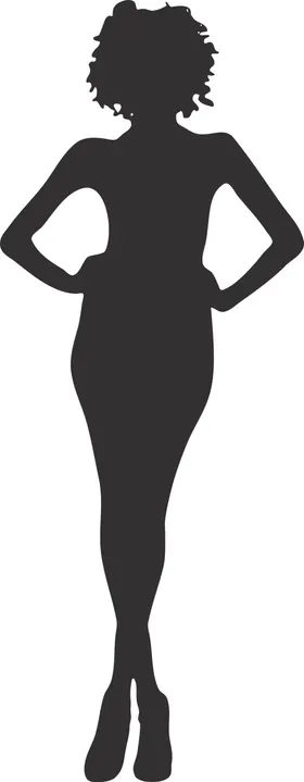 美女剪影时尚人物拎包