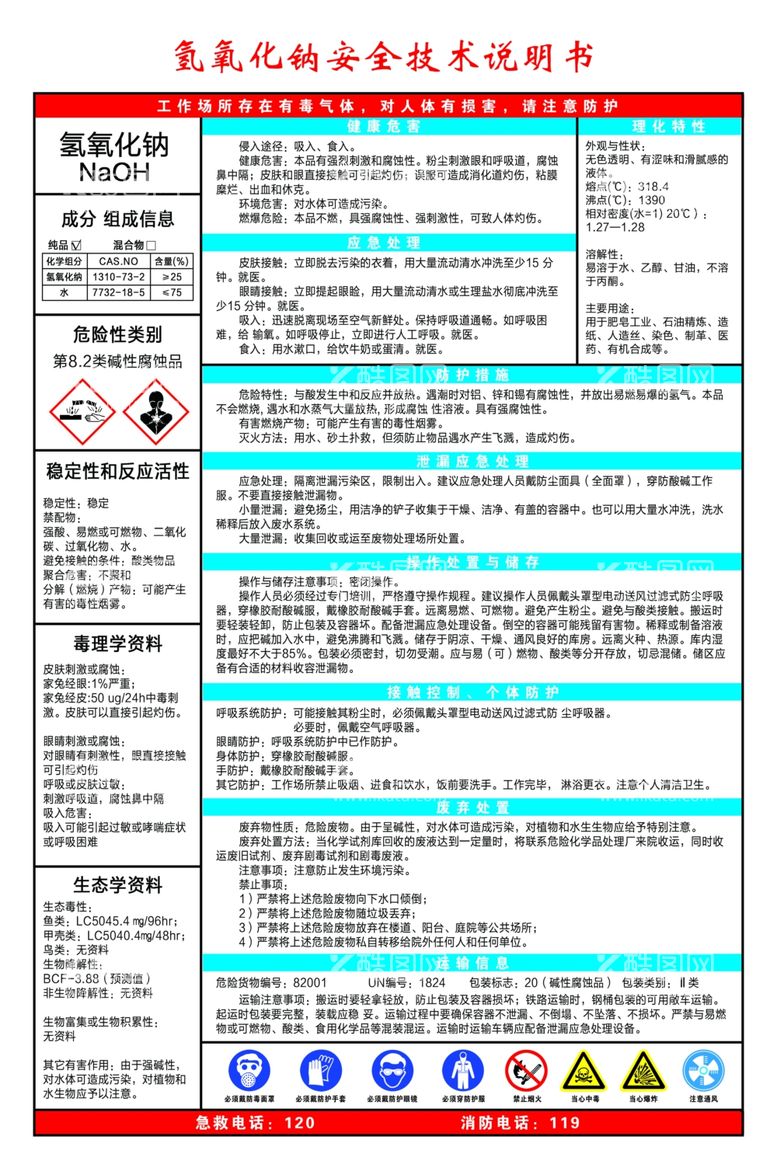 编号：76784411241949117118【酷图网】源文件下载-氢氧化钠安全技术说明书