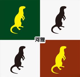 图标风格的河狸