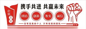 企业文化展板雕刻诚信立体团结