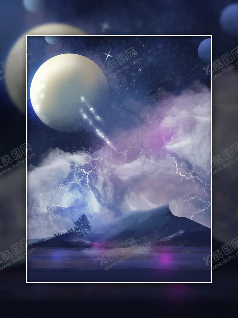 编号：10059901252053436179【酷图网】源文件下载-星球云彩背景