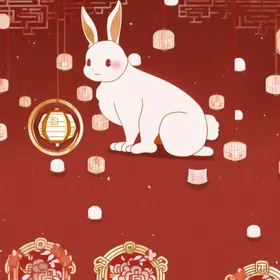 兔年大吉灯笼2023中国风