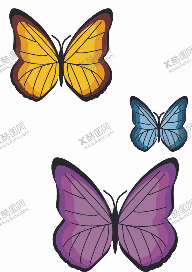 编号：79518609131421000718【酷图网】源文件下载-蝴蝶矢量图高清