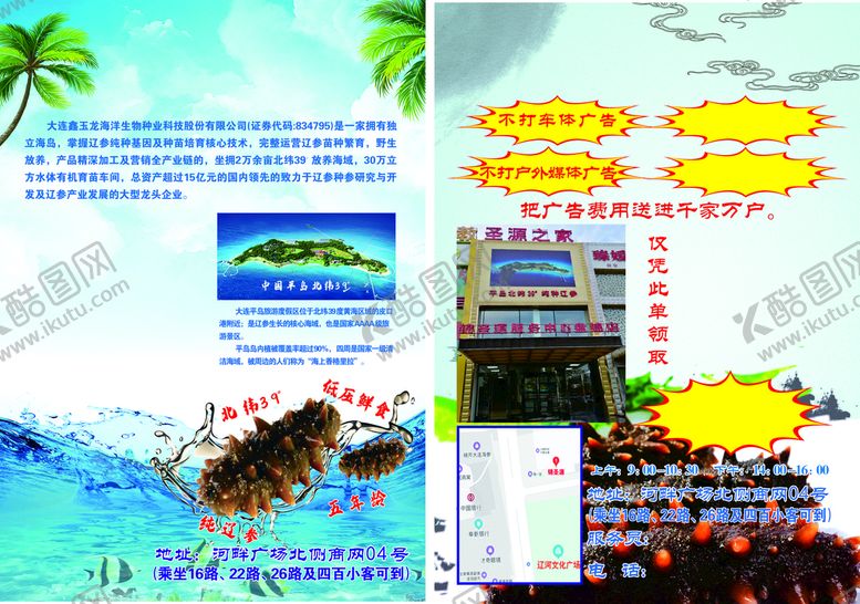 编号：96275202031529102240【酷图网】源文件下载-海参宣传单