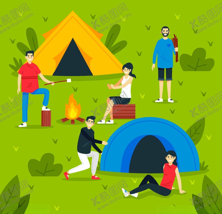编号：70918209201313411875【酷图网】源文件下载-露营