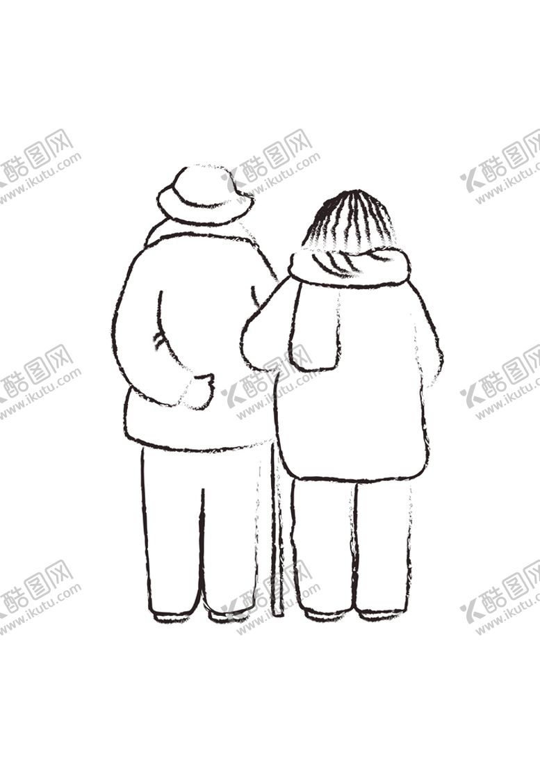 编号：80174110171103143102【酷图网】源文件下载-手绘老人线稿