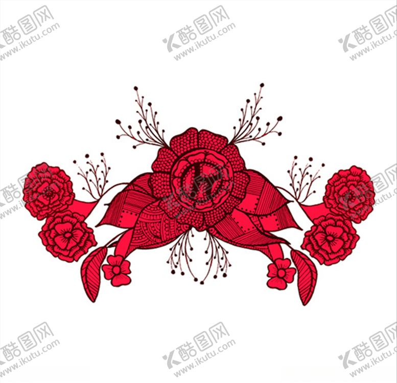编号：44745410181747484753【酷图网】源文件下载-图案花型花朵印花滕图符号