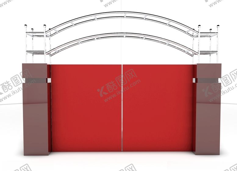 编号：72308309292345201139【酷图网】源文件下载-不锈钢架门头模型