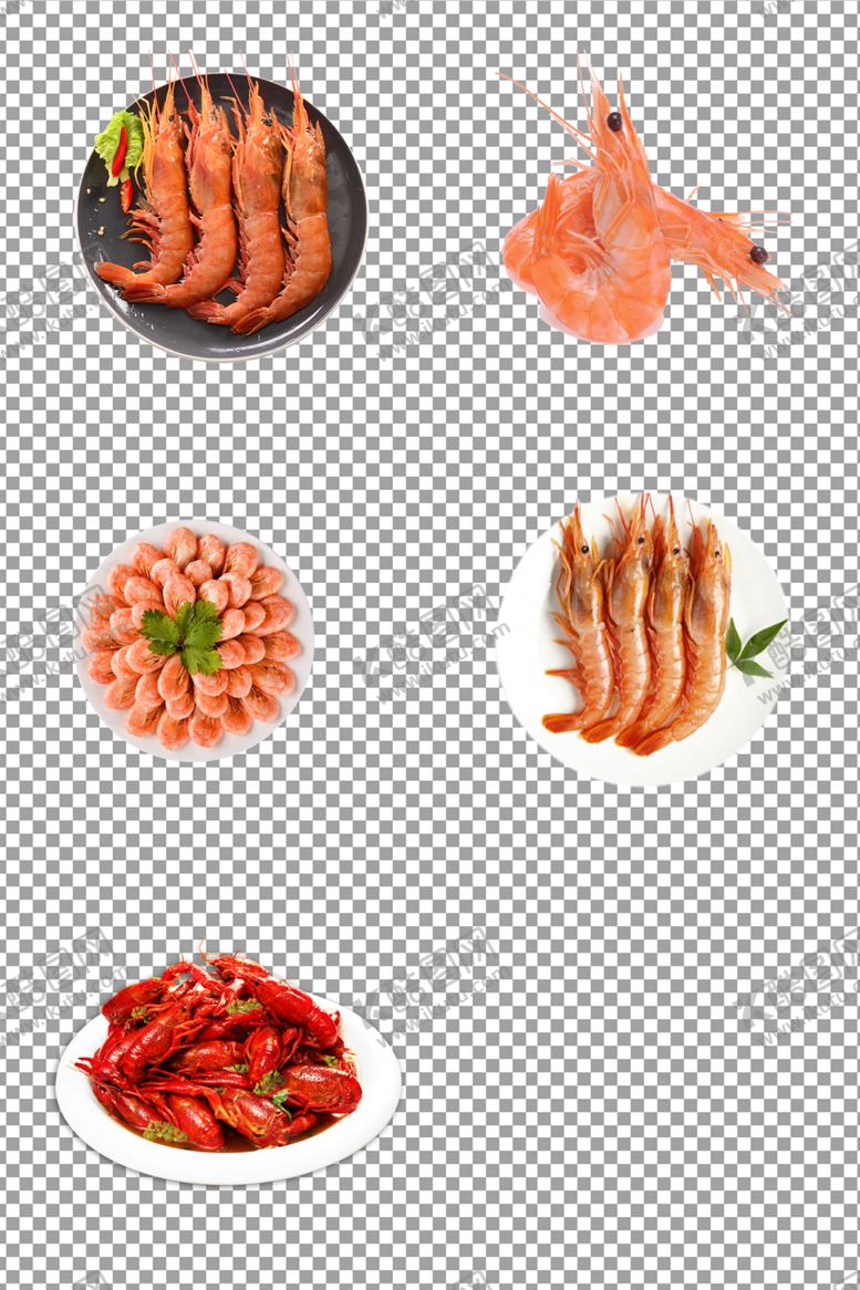 编号：32813109250008275597【酷图网】源文件下载-小龙虾和基围虾