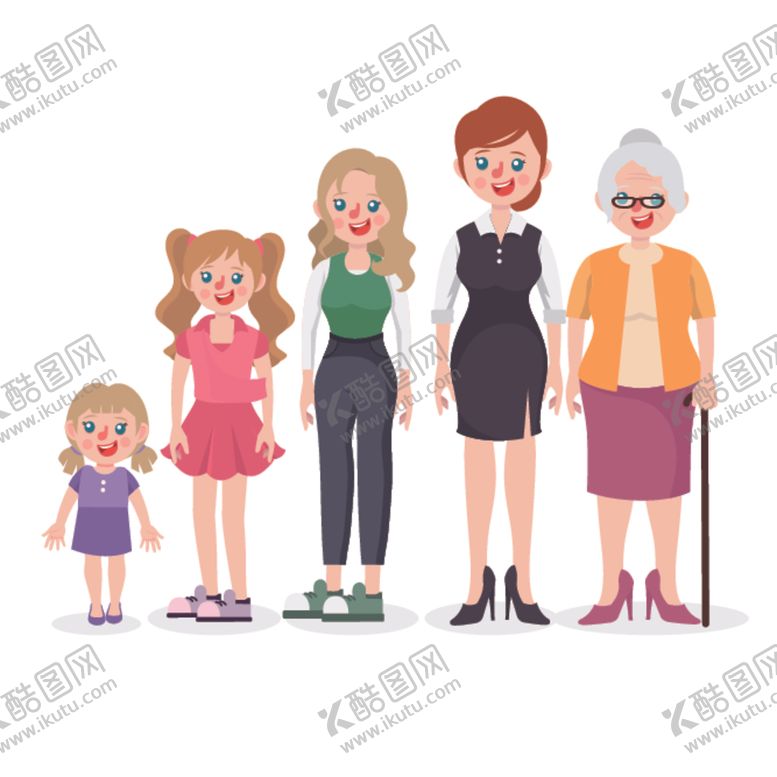 编号：93019006260147542863【酷图网】源文件下载-扁平人物插画