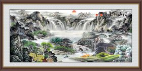 流水生财装饰画