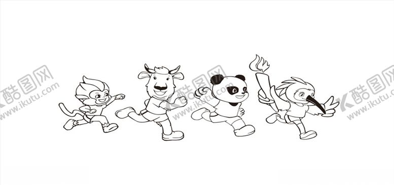 编号：10310009140447164279【酷图网】源文件下载-卡通形象线稿