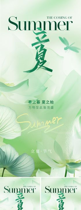 地产美业立夏节气海报